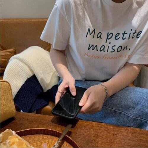 Japan Style T shirt Women New Fashion Letters Print Short Sleeve O Neck Tee shirt Femme Cotton Spandex T shirts Women