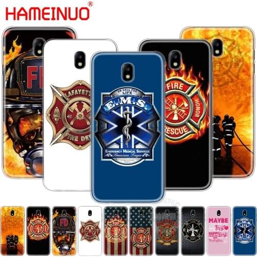 HAMEINUO Firefighter Fireman Fire EMS Rescue cover phone case for Samsung Galaxy J3 J5 J7 2017 J527 J727 J327 J330 J530 J730 PRO