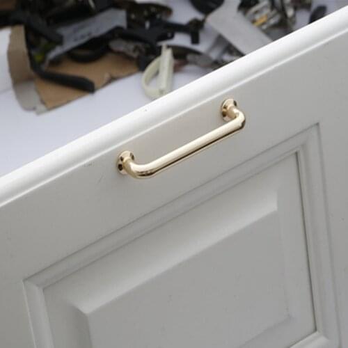 American design Chrome Furniture Handle Stiainless Steel Zinc Handle Kitchen Cabinets Pulls Gold cupboard handle