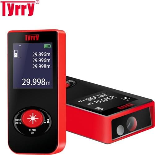 TYRRY mini Distance Meter 60m volume area length Pythagorean laser digital tape rangefinder multiple unit switching
