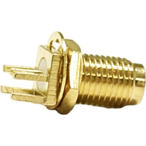 1pc RP SMA Female Jack nut RF Coax Modem Convertor Connector end launch PCB Cable Straight Goldplated NEW wholesale
