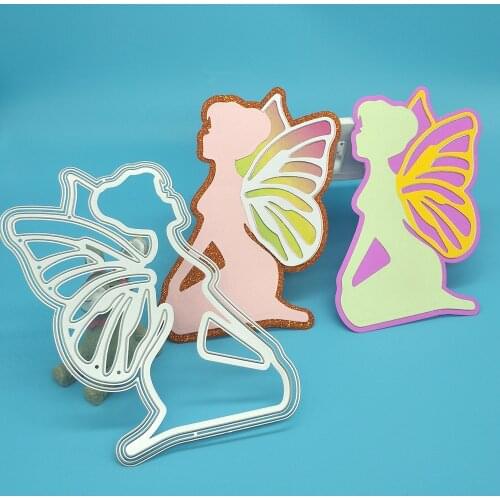 Angel metal cutting mold with wings, scrapbook, photo frame, photo album decoration, DIY handmade art