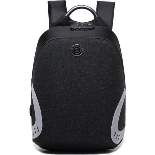 No Key Anti theft Lock Fashion Men Backpacks Luminous 15.6inch USB Charging Laptop Male Mochila College School Backpack