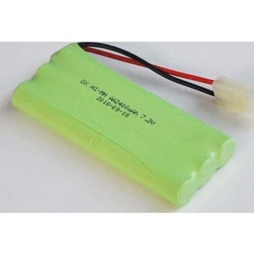1-2PCS Ni-Mh 7.2V AA rechargeable battery pack 2400mah AA cell for RC Car helicopter toys led light cordless phone TG plug