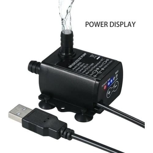 New Ultra-quiet Mini USB DC 5V 4.8W 300L/H Brushless Water Pump Fountain Pump Permanent Magnetic Rotor Waterproof