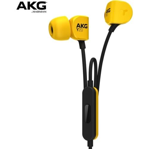 New AKG Y20U Wired In-EarEarphone Wire Control with Microphone HIFI Earbuds for Android/IOS/Windows