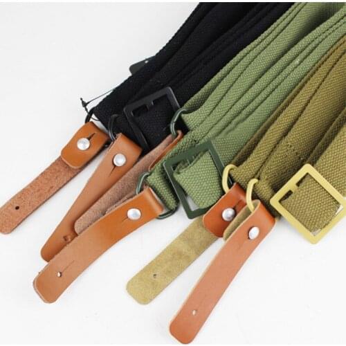 3 Colors Original Gun Sling Airsoft Military Hunting Adjustable Leather Tactical AK Rifle Strap Survival Belt Hunting Accessorie
