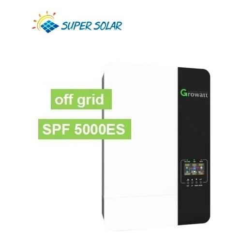 Supersolar Growatt 5000es 5000w Off Grid Converter 5kva Mppt 80a 230vac 48vdc Solar Inverter 5kw