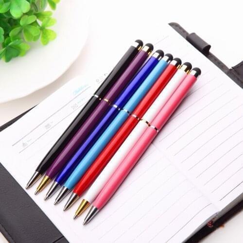 2021New Night Gray Ballpoint Pens Stationery Ballpen Stylus Pen Touch Pen Colors Oily Black