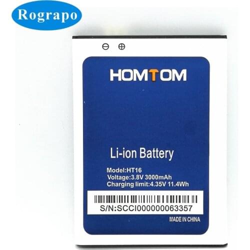 3000mAh HT16 Replacement Battery For Homtom HT 16 Pro Bateria Baterij Cell Mobile Phone Batteries