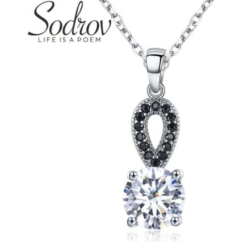 SODROV 2019 New Romantic 925 Sterling Silver Jewelry Necklace for Women Black Spine Female Gift K012