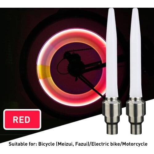 LED Bike motorcycle Nozzle Light Road Cycling Spoke Lamp Tyre Tire Valve Caps Wheel LED Bicycle Light Bike Accessories