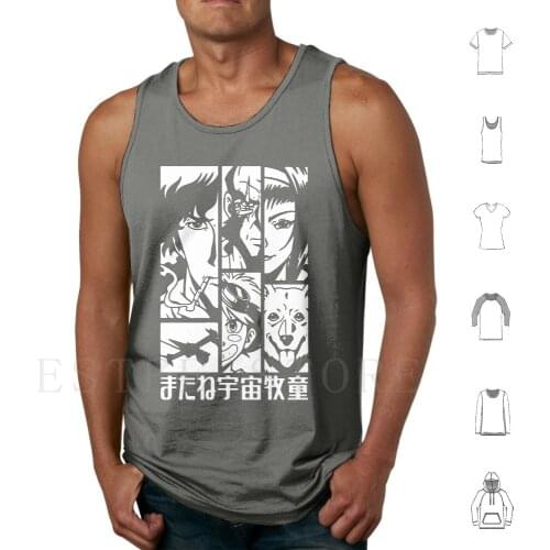 Cowboy Bebop Adventure Anime Characters Awesome Design Tank Tops Vest Sleeveless Japanese Anime Manga Science Fiction