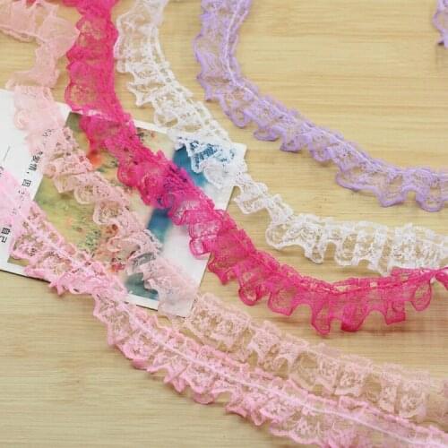 High quality 1 meter Pleated Chiffon organza ribbon DIY Handmade Wedding Birthday Party Decoration Arts Carft Packing Material