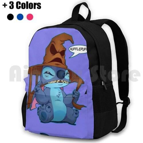 Funny Art Outdoor Hiking Backpack Waterproof Camping Travel Hawaii Scrump Lilo And Experiment 626 Angel Aloha And Angel 626