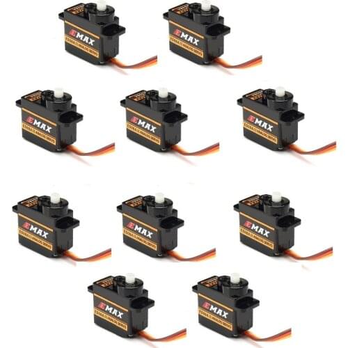 10pcs/Lot Original Emax ES08A II Mini Analog Servo 12g/ 2.0kg/ 0.12 servos Sec Mg90S high quality for racing drone