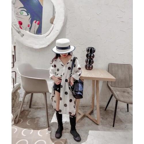 2021 Korean style girls coat fashion summer cool girls outfit 3-8t B266