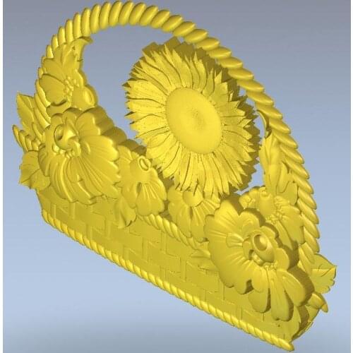3d model relief for cnc in STL file format Flower_4