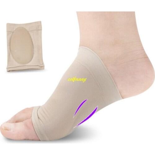50pairs/lot Flat Feet Orthotic Arch Support Elastic Bandage Silica Gel Pads Non-Slip Pain Relief Massage Shoes Insoles