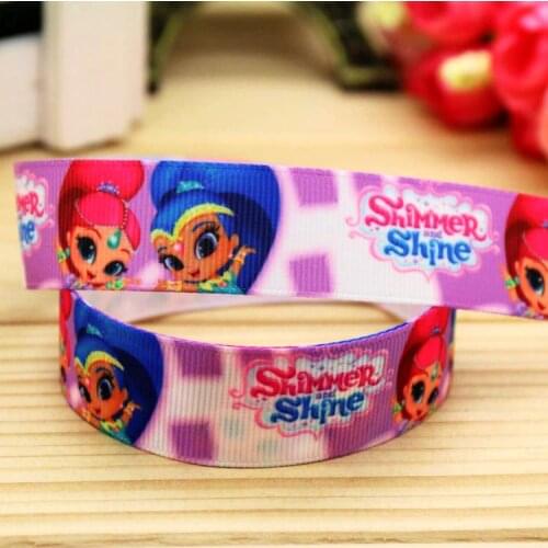 7/8'' Free shipping shine printed grosgrain ribbon hair bow headwear party decoration wholesale OEM 22mm H5467