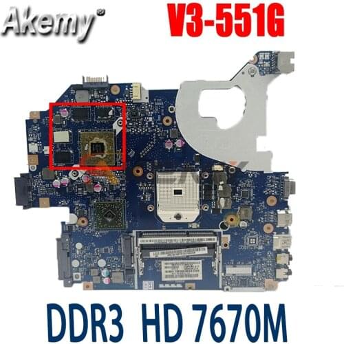 Akemy Q5WV8 LA-8331P Motherboard For acer aspire V3-551G V3-551 Laptop Motherboard DDR3 Radeon HD 7670M original test