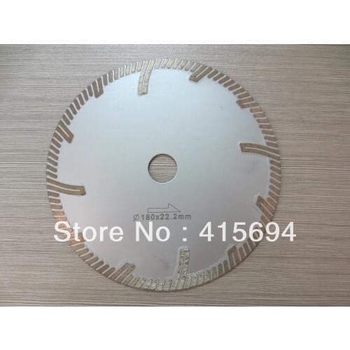 180X7X22.23-15.88mm hot pressed GU turbo diamond saw blade for tiles, ceramic,granite,marble,bricks and concrete