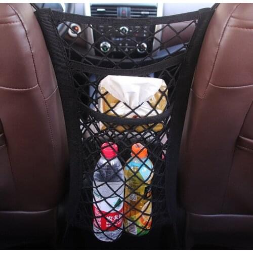 Car storage net pocket storage bag seat isolation net bag elastic net bag hanging bag car compartment storage Seat storage bag