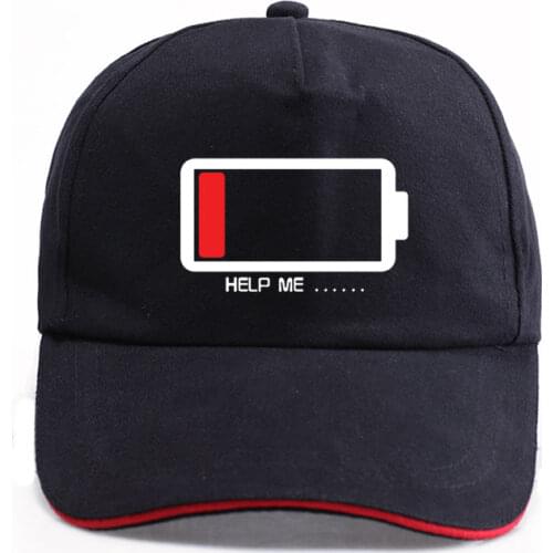 Summer quality casual Batteries Help Me funny Baseball Cap Unisex Women Men Cotton Dad Hat Snapback Hats Trucker Cap Sun-Hats
