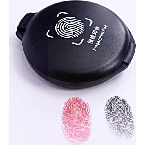 1PC Fingerprint Ink Pad Thumbprint Ink Pad For Notary Cards Kit Identification Security Fingerprint Supplies Id Fingerprint U7G2