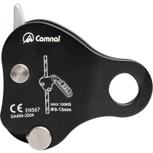 CAMNAL Safety Climbing Protective Ascender 220LB Climbing Protective Device Rope Grip Outdoor Climbing Rigging 8-13MM Rope