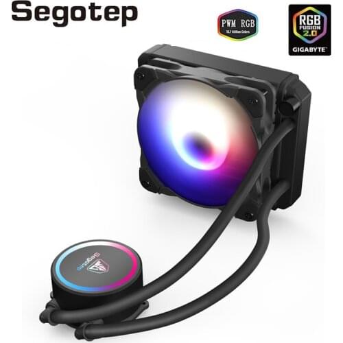 Segotep PC Case Water Liquid Cooling AIO Cooler Radiator PWM RGB Sync Water Cooler CPU for LGA 115x/1200/2011/2066/AM4