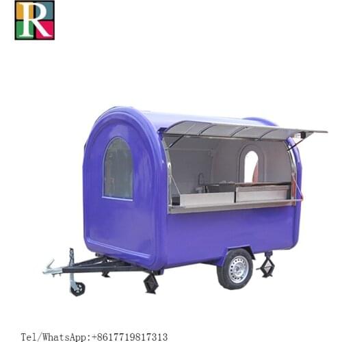 Shipping by sea to seaport ,Hot sale 250cm length customized mobile food cart bakery food cart trailer for sale
