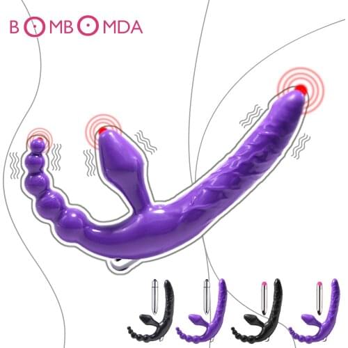 3 Heads Dildo Vibrator Sex Toys For Lesbian Huge Realistic USB Charging Waterproof G Spot Vibrator Anal Beads Orgasm Adult Toys