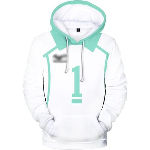 Haikyuu!! Cosplay Costume Jacket Oikawa Tooru Hoodies Sweatshirts High School Uniform Men Pullover Tops Hooded Sweater Women