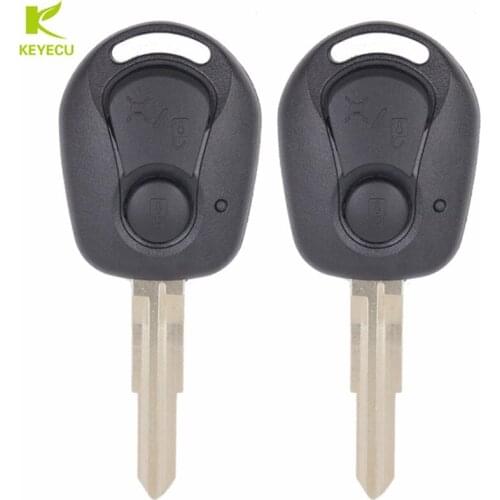 KEYECU 2PCS NEW REPLACEMENT Remote Key Case 2 Button for SSANGYONG Actyon Kyron Rexton Shell Cover Fob