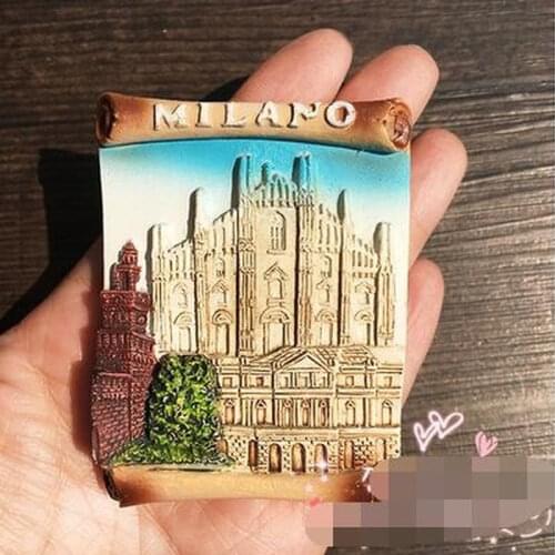 Italy Hot Selling Newest Magnetic Time France Paris Milan Export European Tourist Landscape Fridge Magnet Sticker Home Decor