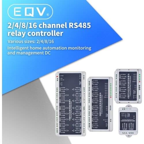 2 4 8 16 channel RS485 communication relay controller module intelligent home automation monitoring and management DC