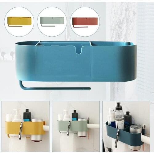 Wall Mounted Bathroom Organizer Water-Resitant Hairdryer Holder Toothbrush Holder Hair Dryer Holder Hair Shower AccessoriesTools