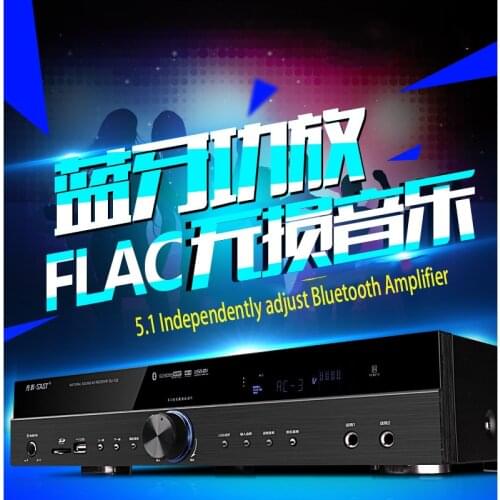 220V 550W 5.1 Channel AV Bluetooth Amplifier Professional Home Speaker Amplifier Theater Fever HIFI High Power Audio Amplifier