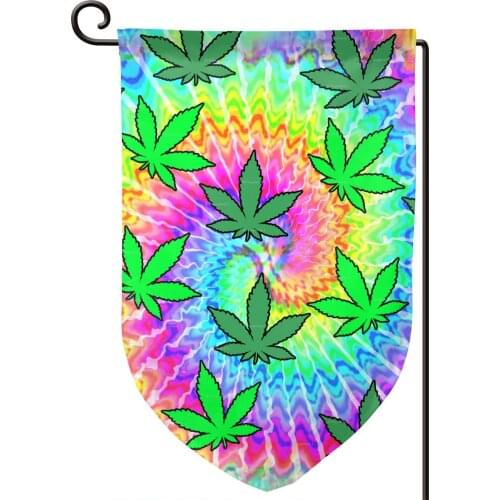 Rainbow Weed Garden Flag Farm Double Sided printing Home Outdoor Vintage decoration