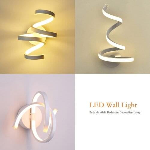 Modern LED Spiral Table Lamp Bedside Lamp Desk Decoration Acrylic Aisle Light Bedroom Reading Lighting For Student Office