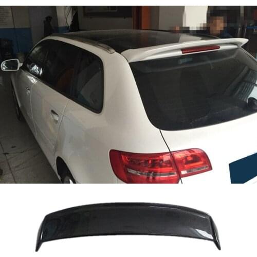 Carbon Fiber Roof Spoiler FRP Rear Trunk Wing Car Modification Accessories For Audi A3 Hatchback 2014 - 2016