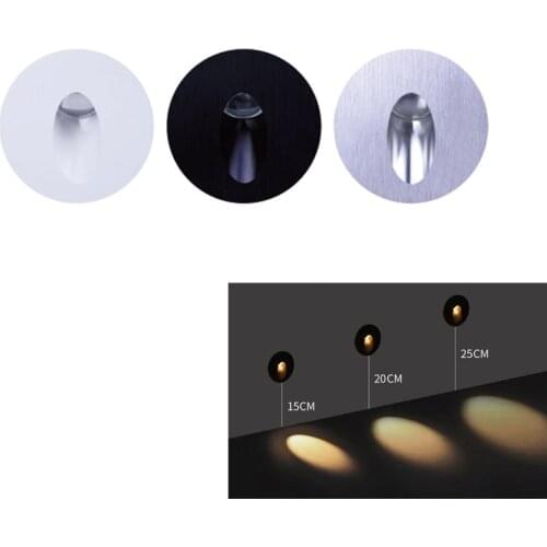 LED Step Lights Stair Corridor Corner Embeded Wall Lamps 1W 3W 220v Dc12V Indoor Recessed Nightlight Ladder Stairway Decor