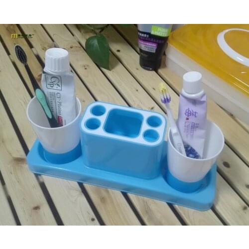1PC Wash gargle cup toothbrush holder seat frame rack toilet lovers toothpaste storage rack for bathroom OK 0441