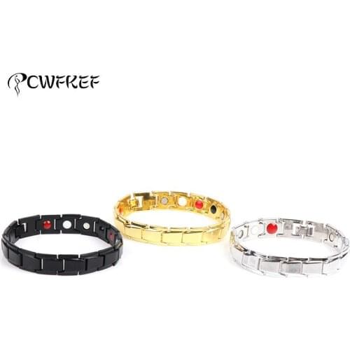 1pcs Women Men Health Care Germanium Magnetic Bracelet For Arthritis And Carpal Tunnel Stainless Steel Power Therapy Bracelets
