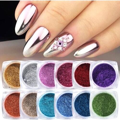 23 Box Mirror Nail Glitter Powder Set Metal Bubble Design Nail Chrome Pigment Rubbing Dust DIY Manicure Decoration LAMCB01-24-1