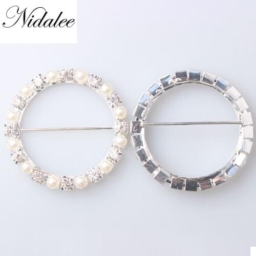 57mm 2 1/5" Wedding Crystal Rhinestone Ribbon Buckle Slider for Invitation Card Craft DIY chairs are decorated with decorative c