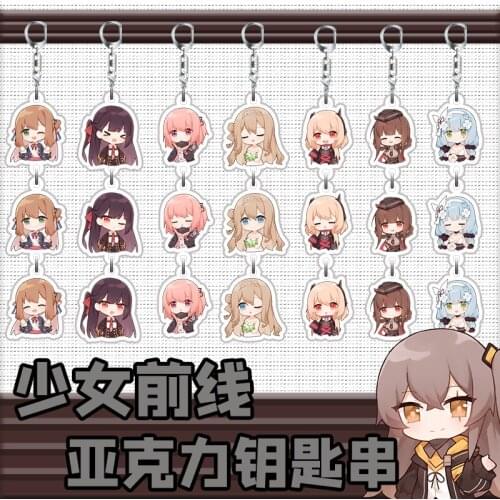 Game Girls Frontline WA2000 AN-94 AK-12 Anime Cosplay Acrylic Keychain Cartoon Bags Phone Pendant Keyring Toy Boy Girl Xmas Gift