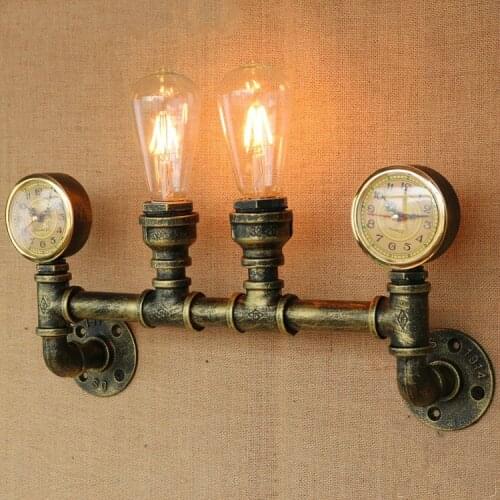 American Country Retro Loft Style Industrial Wall Light Fixtures Appliques Murale Water Pipe Lamp Vintage Wall Sconce