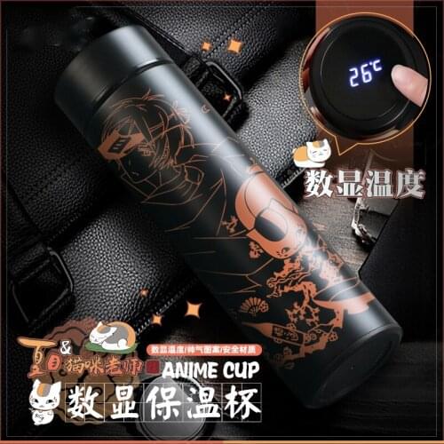 Anime Natsume yuujinchou Madara Cute Stainless Steel Vacuum Cup Cartoon Thermos Cup Portable Water Bottle Xmas Gifts